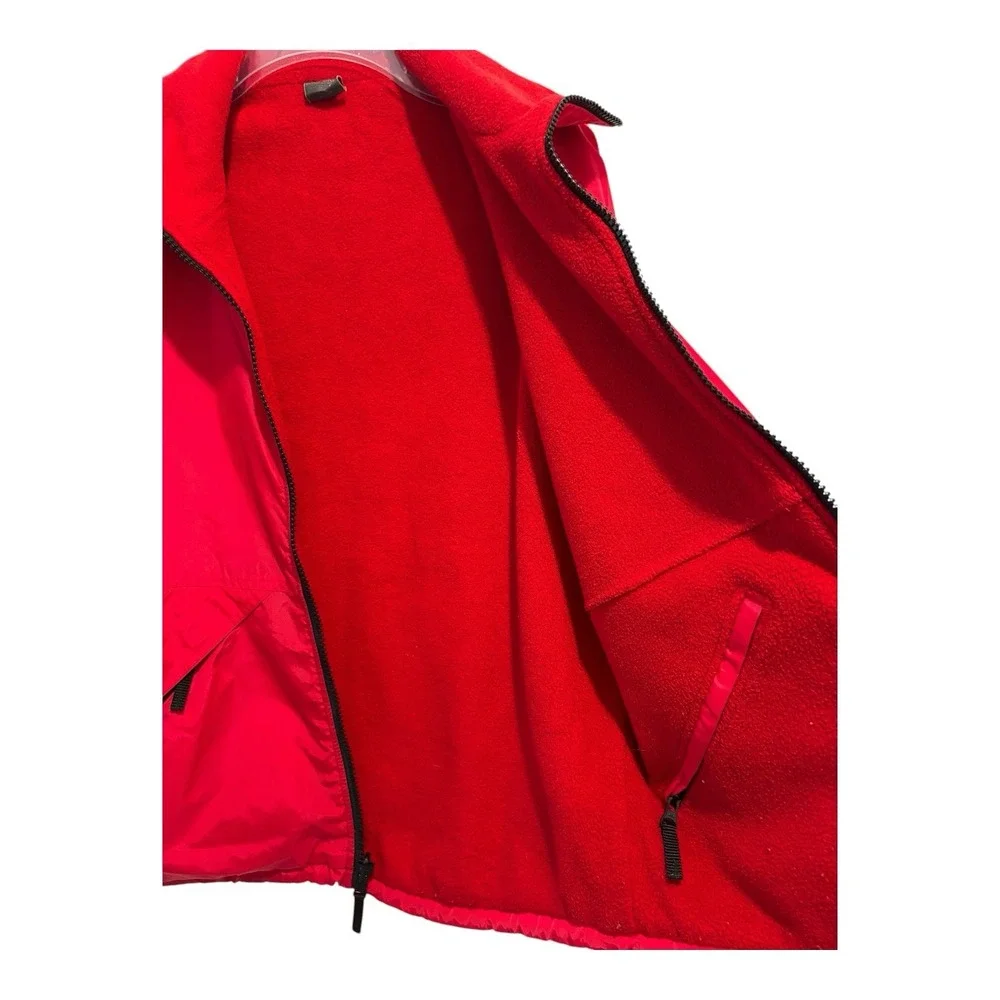Vintage Banana Republic Jacket Red Reversible Nylon Fleece Mens Small Read‎ Desc